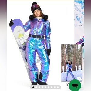 Tipsy Elves Iridescent Snow Suit.